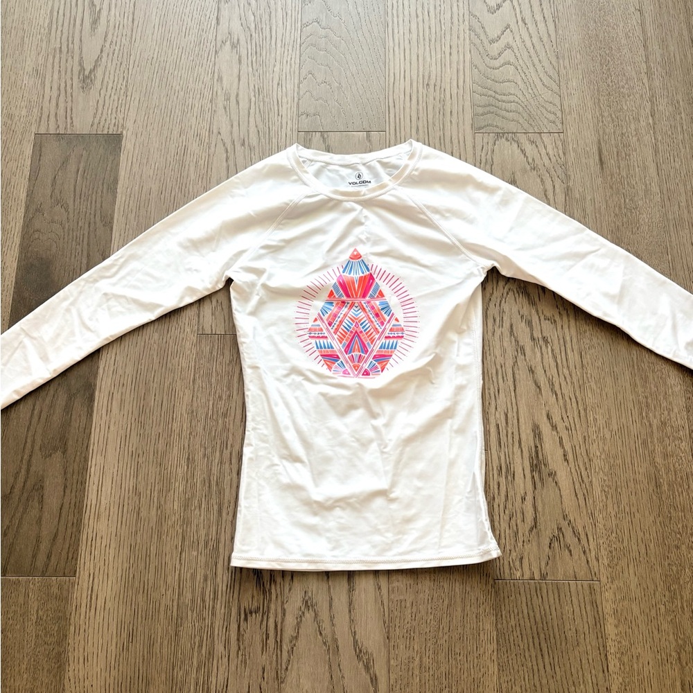 Volcom White Long-Sleeve Swimwear